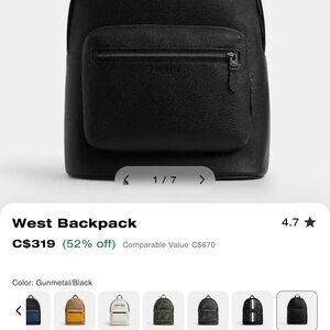 Coach Black Backpack Stylish Versatile Essential